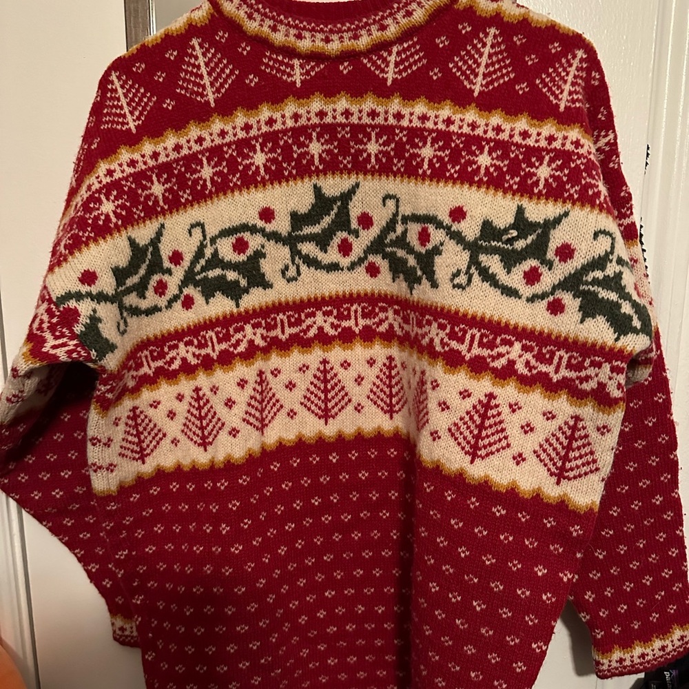 Vintage Laura Ashley Christmas wool sweater